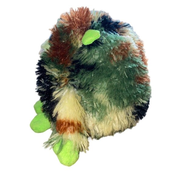 Fuzzy Green & Brown Plush Monster With Sound Features - Picture 2 of 9